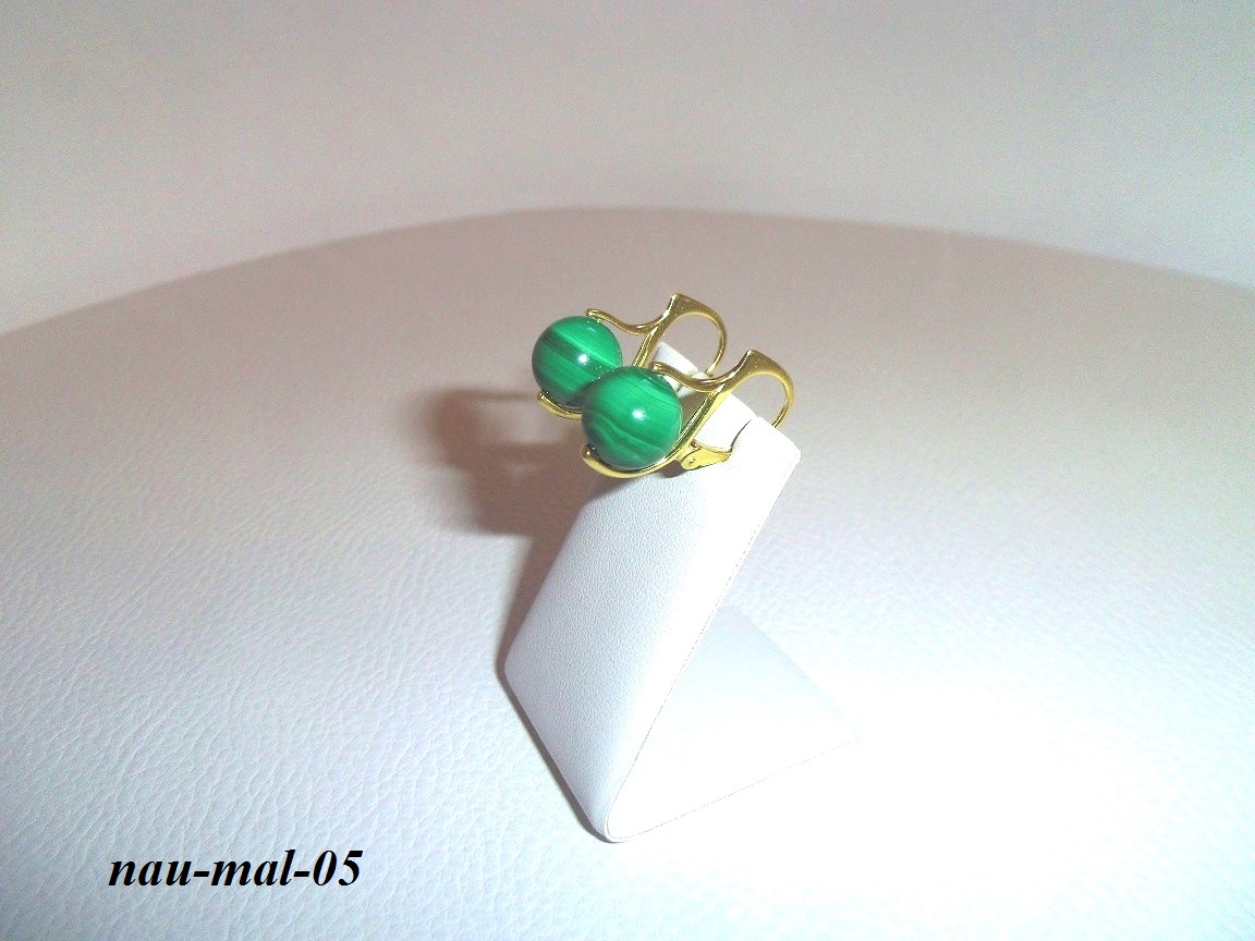 malachit n�u�nice, striebro